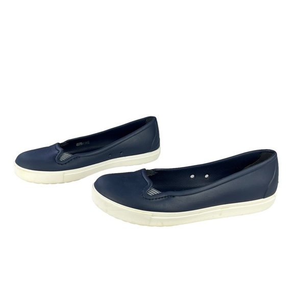 Crocs Citilane Dual Comfort Blue Elastic Slip On Flats Womens Size 9 - Picture 3 of 11